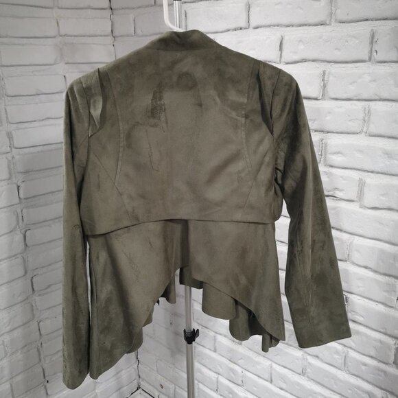 K Dash by Kardashian Olive Green Ladies Faux Suede Jacket/Blazer - Picture 2 of 8